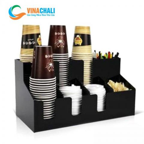 Kệ Mica Đựng Ly Cốc Trà Sữa 8 Ngăn 2 Tầng 7