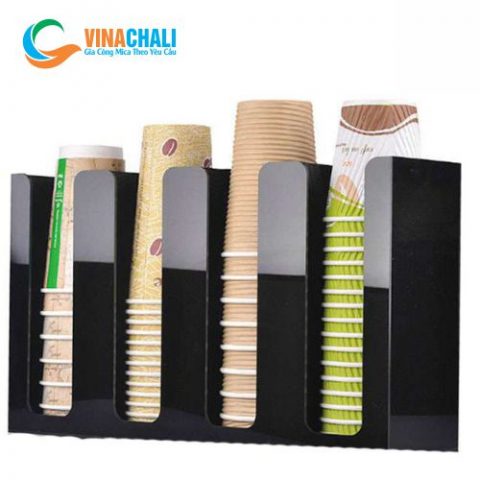 Kệ Mica Đựng Ly Cốc 4 Ngăn 8